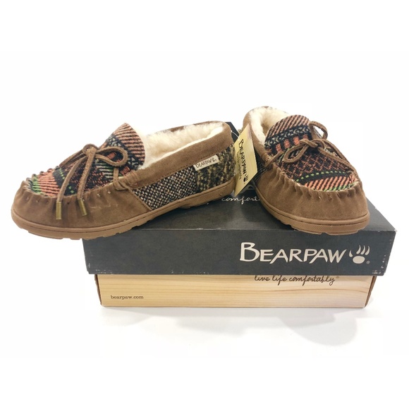 BearPaw Shoes - 🌜Womens Mindy Moccasin Fur Wool Lining Slippers